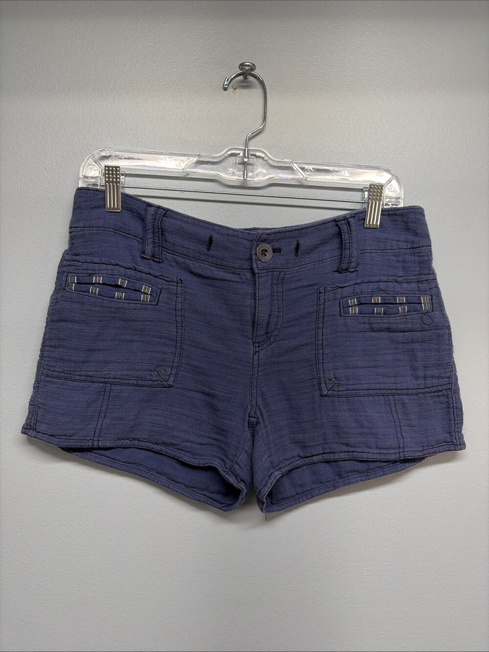 Anthropologie Sand City Shorts by Hei Hei Women's Blue Gold Pockets Size 26 - Picture 1 of 2